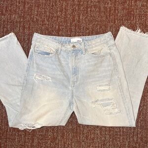 Vervet Light Wash Distressed Boyfriend Jeans Womens 28 ripped loose fit Jean